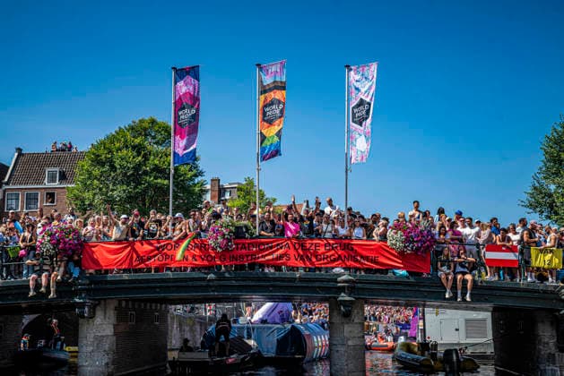 August 1, 2026, Amsterdam, North Holland, Netherlands: August 1, 2026, Amsterdam, the Netherlands. Hundreds of thousands of spectators joined the 30th edition of the Pride Canal Parade, the highlight of WorldPride Amsterdam 2026. This yearÃ¢â‚¬â ¢s parade also included the WorldPride Stadium grandstand, with seating for approximately 10,000 people to watch as floats pass. Amsterdam Netherlands - ZUMAp202 20260801_zip_p202_033 Copyright: xJamesxPetermeierx