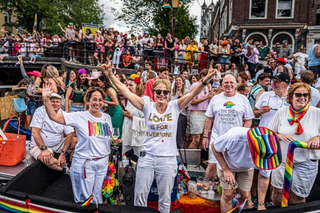 August 1, 2026, Amsterdam, North Holland, Netherlands: August 1, 2026, Amsterdam, the Netherlands. Hundreds of thousands of spectators joined the 30th edition of the Pride Canal Parade, the highlight of WorldPride Amsterdam 2026. This yearÃ¢â‚¬â ¢s parade also included the WorldPride Stadium grandstand, with seating for approximately 10,000 people to watch as floats pass. Amsterdam Netherlands - ZUMAp202 20260801_zip_p202_044 Copyright: xJamesxPetermeierx