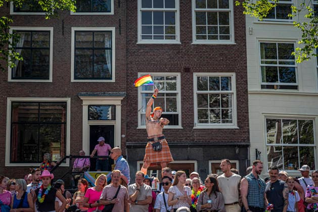 August 1, 2026, Amsterdam, North Holland, Netherlands: August 1, 2026, Amsterdam, the Netherlands. Hundreds of thousands of spectators joined the 30th edition of the Pride Canal Parade, the highlight of WorldPride Amsterdam 2026. This yearÃ¢â‚¬â ¢s parade also included the WorldPride Stadium grandstand, with seating for approximately 10,000 people to watch as floats pass. Amsterdam Netherlands - ZUMAp202 20260801_zip_p202_049 Copyright: xJamesxPetermeierx