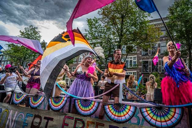 August 1, 2026, Amsterdam, North Holland, Netherlands: August 1, 2026, Amsterdam, the Netherlands. Hundreds of thousands of spectators joined the 30th edition of the Pride Canal Parade, the highlight of WorldPride Amsterdam 2026. This yearÃ¢â‚¬â ¢s parade also included the WorldPride Stadium grandstand, with seating for approximately 10,000 people to watch as floats pass. Amsterdam Netherlands - ZUMAp202 20260801_zip_p202_051 Copyright: xJamesxPetermeierx