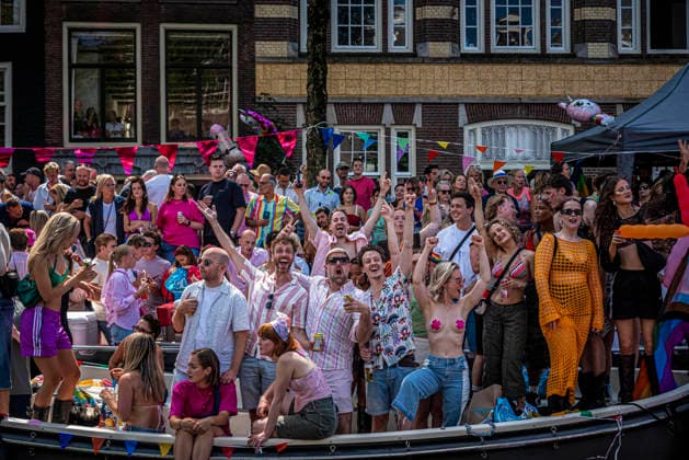 August 1, 2026, Amsterdam, North Holland, Netherlands: August 1, 2026, Amsterdam, the Netherlands. Hundreds of thousands of spectators joined the 30th edition of the Pride Canal Parade, the highlight of WorldPride Amsterdam 2026. This yearÃ¢â‚¬â ¢s parade also included the WorldPride Stadium grandstand, with seating for approximately 10,000 people to watch as floats pass. Amsterdam Netherlands - ZUMAp202 20260801_zip_p202_052 Copyright: xJamesxPetermeierx