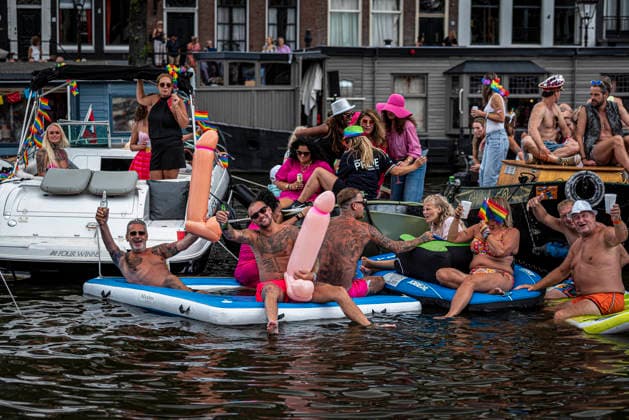 August 1, 2026, Amsterdam, North Holland, Netherlands: August 1, 2026, Amsterdam, the Netherlands. Hundreds of thousands of spectators joined the 30th edition of the Pride Canal Parade, the highlight of WorldPride Amsterdam 2026. This yearÃ¢â‚¬â ¢s parade also included the WorldPride Stadium grandstand, with seating for approximately 10,000 people to watch as floats pass. Amsterdam Netherlands - ZUMAp202 20260801_zip_p202_061 Copyright: xJamesxPetermeierx