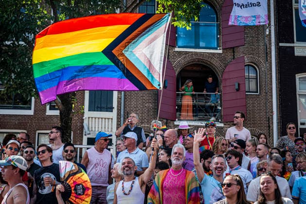 August 1, 2026, Amsterdam, North Holland, Netherlands: Floats pass through WorldPride Stadium during Amsterdam Pride s Canal Parade on August 1, 2026, in Amsterdam, the Netherlands. Hundreds of thousands of spectators joined the 30th edition of the Pride Canal Parade, the highlight of WorldPride Amsterdam 2026. This yearÃ¢â‚¬â ¢s parade also included the WorldPride Stadium grandstand, with seating for approximately 10,000 people to watch as floats pass. Amsterdam Netherlands - ZUMAp202 20260801_zip_p202_072 Copyright: xJamesxPetermeierx