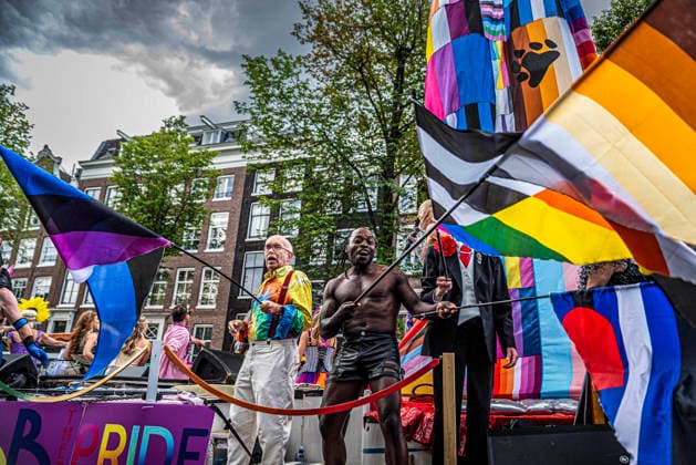 August 1, 2026, Amsterdam, North Holland, Netherlands: August 1, 2026, Amsterdam, the Netherlands. Hundreds of thousands of spectators joined the 30th edition of the Pride Canal Parade, the highlight of WorldPride Amsterdam 2026. This yearÃ¢â‚¬â ¢s parade also included the WorldPride Stadium grandstand, with seating for approximately 10,000 people to watch as floats pass. Amsterdam Netherlands - ZUMAp202 20260801_zip_p202_078 Copyright: xJamesxPetermeierx