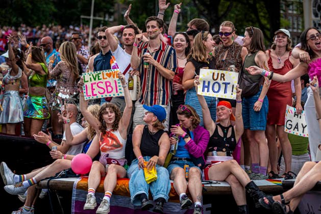 August 1, 2026, Amsterdam, North Holland, Netherlands: August 1, 2026, Amsterdam, the Netherlands. Hundreds of thousands of spectators joined the 30th edition of the Pride Canal Parade, the highlight of WorldPride Amsterdam 2026. This yearÃ¢â‚¬â ¢s parade also included the WorldPride Stadium grandstand, with seating for approximately 10,000 people to watch as floats pass. Amsterdam Netherlands - ZUMAp202 20260801_zip_p202_085 Copyright: xJamesxPetermeierx