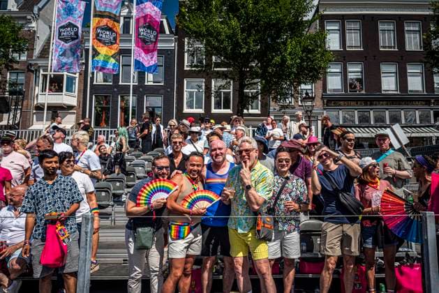August 1, 2026, Amsterdam, North Holland, Netherlands: Floats pass through WorldPride Stadium during Amsterdam Pride s Canal Parade on August 1, 2026, in Amsterdam, the Netherlands. Hundreds of thousands of spectators joined the 30th edition of the Pride Canal Parade, the highlight of WorldPride Amsterdam 2026. This yearÃ¢â‚¬â ¢s parade also included the WorldPride Stadium grandstand, with seating for approximately 10,000 people to watch as floats pass. Amsterdam Netherlands - ZUMAp202 20260801_zip_p202_094 Copyright: xJamesxPetermeierx