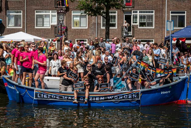 August 1, 2026, Amsterdam, North Holland, Netherlands: August 1, 2026, Amsterdam, the Netherlands. Hundreds of thousands of spectators joined the 30th edition of the Pride Canal Parade, the highlight of WorldPride Amsterdam 2026. This yearÃ¢â‚¬â ¢s parade also included the WorldPride Stadium grandstand, with seating for approximately 10,000 people to watch as floats pass. Amsterdam Netherlands - ZUMAp202 20260801_zip_p202_106 Copyright: xJamesxPetermeierx