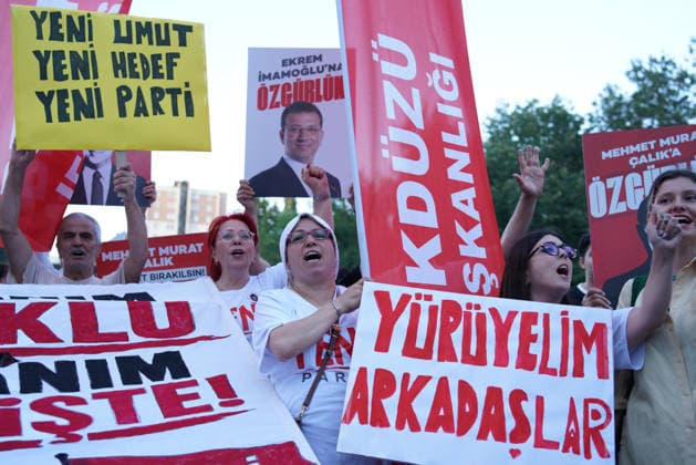 August 1, 2026, Beylikduzu, Istanbul, Turkey: Supporters of Istanbul Mayor Ekrem Imamoglu attend a march to protest the 500th day of the arrest of Istanbul Mayor Ekrem Imamoglu in Istanbu. Beylikduzu Turkey - ZUMAu194 20260801_zip_u194_007 Copyright: xTolgaxUluturkx