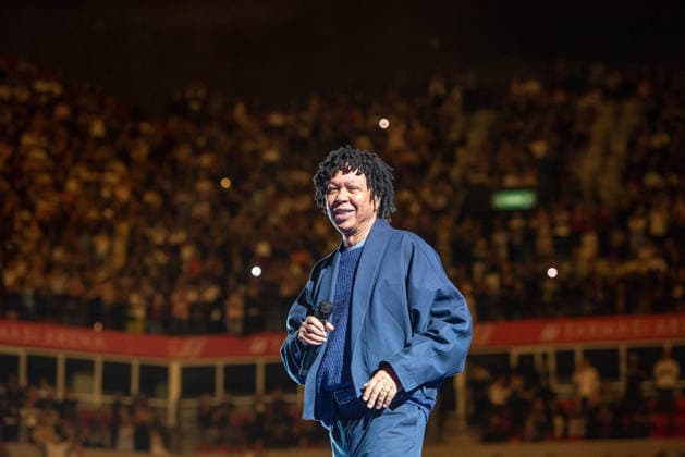 RIO DE JANEIRO, RJ - 01.08.2026: DJAVAN DJAVANEAR 50 ANOS - The "Djavanear" tour, in which the artist Djavan celebrates five decades of his career, arrives in Rio de Janeiro at the Farmasi arena this Saturday (1st) for three nights with tickets already sold out. x2992530x  CarlosxSanttos