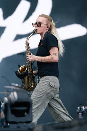 August 1, 2026, Brighton, United Kingdom: Georgia Claire Flipo known as G:Flip performs during the 2026 Brighton & Hove Pride parade. Brighton United Kingdom - ZUMAs197 20260801_aaa_s197_178 Copyright: xLounisxTiarx