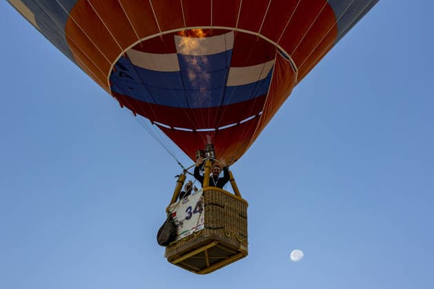 Cappadocia Balloon Festival concludes with colorful scenes NEVSEHIR, TURKIYE - AUGUST 2: A view of a balloon during the 7th Cappadocia Balloon Festival concluded with the participation of 30 special-shaped hot air balloons brought from Turkiye and abroad in Nevsehir, Turkiye, on August 2, 2026. As part of the festival, sunrise demonstration flights over Goreme featured heart, owl, parrot, rocket, and globe-shaped balloons, creating colorful scenes above the region s iconic fairy chimneys and attracting the attention of both local and international visitors. Osmancan Gurdogan Anadolu Nevsehir Turkey. Editorial use only. Please get in touch for any other usage.  Copyright: x2026xAnadoluxOsmancanxGurdoganx