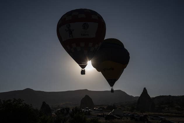 Cappadocia Balloon Festival concludes with colorful scenes NEVSEHIR, TURKIYE - AUGUST 2: A view of balloons during the 7th Cappadocia Balloon Festival concluded with the participation of 30 special-shaped hot air balloons brought from Turkiye and abroad in Nevsehir, Turkiye, on August 2, 2026. As part of the festival, sunrise demonstration flights over Goreme featured heart, owl, parrot, rocket, and globe-shaped balloons, creating colorful scenes above the region s iconic fairy chimneys and attracting the attention of both local and international visitors. Osmancan Gurdogan Anadolu Nevsehir Turkey. Editorial use only. Please get in touch for any other usage.  Copyright: x2026xAnadoluxOsmancanxGurdoganx