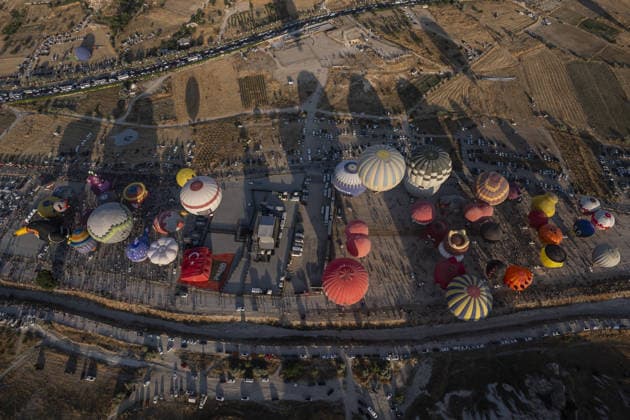 Cappadocia Balloon Festival concludes with colorful scenes NEVSEHIR, TURKIYE - AUGUST 2: A view of balloons during the 7th Cappadocia Balloon Festival concluded with the participation of 30 special-shaped hot air balloons brought from Turkiye and abroad in Nevsehir, Turkiye, on August 2, 2026. As part of the festival, sunrise demonstration flights over Goreme featured heart, owl, parrot, rocket, and globe-shaped balloons, creating colorful scenes above the region s iconic fairy chimneys and attracting the attention of both local and international visitors. Osmancan Gurdogan Anadolu Nevsehir Turkey. Editorial use only. Please get in touch for any other usage.  Copyright: x2026xAnadoluxOsmancanxGurdoganx