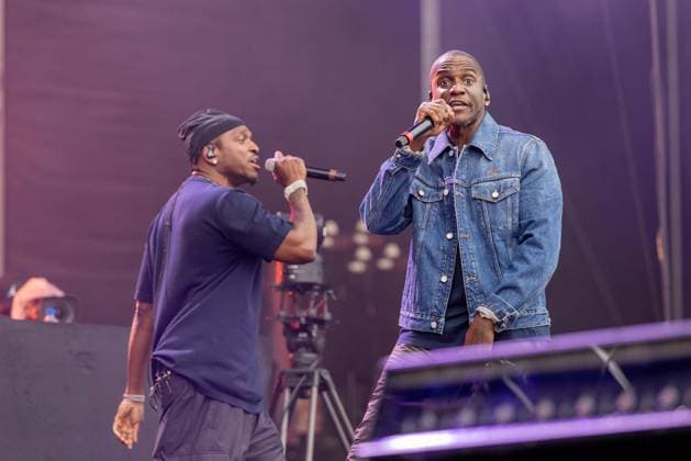 Musik, Lollapalooza Festival in Chicago, Pusha T August 1, 2026, Chicago, Illinois, USA: TERRENCE Ã¢â‚¬oePUSHA TÃ¢â‚¬Â? THORNTON and GENE Ã¢â‚¬oeMALICEÃ¢â‚¬Â? THORNTON of Clipse during the Lollapalooza Music Festival at Grant Park in Chicago, Illinois Chicago USA  - ZUMAs135 20260801_zap_s135_071 Copyright: xDanielxDeSloverx