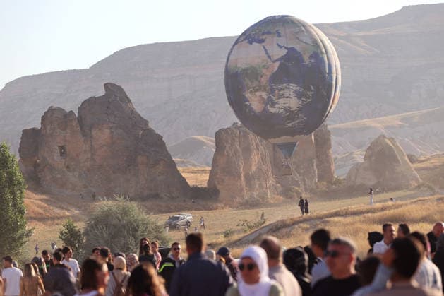 Cappadocia Balloon Festival concludes with colorful scenes NEVSEHIR, TURKIYE - AUGUST 2: A view of balloons during the 7th Cappadocia Balloon Festival concluded with the participation of 30 special-shaped hot air balloons brought from Turkiye and abroad in Nevsehir, Turkiye, on August 2, 2026. As part of the festival, sunrise demonstration flights over Goreme featured heart, owl, parrot, rocket, and globe-shaped balloons, creating colorful scenes above the region s iconic fairy chimneys and attracting the attention of both local and international visitors. Behcet Alkan Anadolu Nevsehir Turkey. Editorial use only. Please get in touch for any other usage.  Copyright: x2026xAnadoluxBehcetxAlkanx
