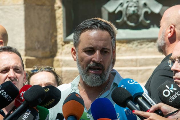 August 2, 2026, Madrid, Madrid, Spain: Santiago Abascal, leader of SpainÃ¢â‚¬â ¢s far-right Vox party, has arrived in Ceuta today alongside regional party president Juan Sergio Redondo to assess the severe border crisis on the ground. Madrid Spain  - ZUMAd308 20260802_zsp_d308_070 Copyright: xJuanxCarlosxLucasx