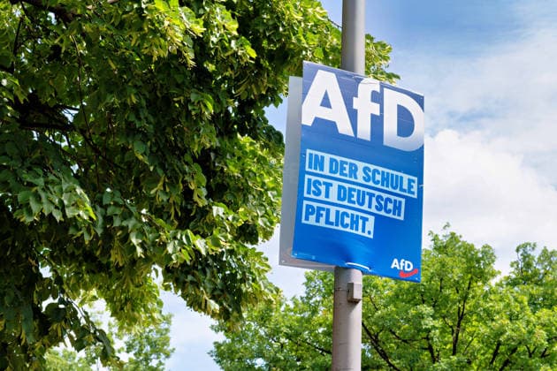 Berlin,02.08.2026,Wahlplakat der Partei AfD zur Wahl zum 20.Abgeordnetenhaus von Berlin am 20.09.2026. *** Berlin, August 2, 2026; AfD election poster for the election to the 20th Berlin House of Representatives on September 20, 2026