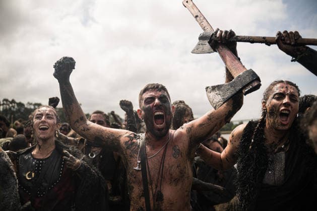 Landing Ceremony of the 66th Viking Pilgrimage in Catoira, Pontevedra: Several people during the Viking Landing Ceremony of the 66th Viking Pilgrimage in Catoira, on August 2, 2026, in Catoira, Pontevedra, Galicia, Spain. The Viking Landing festival in Catoira, also known as the Viking Pilgrimage, is one of Galicia’s most unique and renowned celebrations, designated as an Event of International Tourist Interest. Its history and significance stem from Catoira’s strategic location at the mouth of the Ulla River, near the Torres del Oeste, a fortress built between the 9th and 13th centuries to defend access to the heart of Galicia and, in particular, to Santiago de Compostela, against attacks by Vikings, Norman pirates, and Saracens. AUGUST 2  Copyright: xElenaxFernandezx 7699349