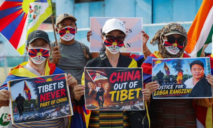 Tibetan people stage a protest march against China s Ethnic Unity and Progress Law Chennai, Aug 02 (ANI): Tibetan community people stage a protest march against China s Ethnic Unity and Progress Law , in Chennai on Sunday. Chennai Tamil Nadu India Copyright: xANIx ANI_20260802309