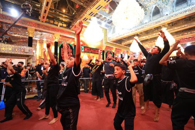 Arbaeen commemorations in Karbala KARBALA, IRAQ - AUGUST 2: Shiite Muslims gather between the shrines of Imam Hussein and his brother, Imam Abbas, to take part in mourning processions during the annual Arbaeen commemorations in Karbala, Iraq, on August 2, 2026. Arbaeen marks the 40th day after Ashura and commemorates the 7th-century martyrdom of Hazrat Hussein, the grandson of Prophet Muhammad, along with 72 of his companions at the Battle of Karbala. Millions of local and international pilgrims converge on the holy city each year to participate in the rituals, which are marked by lamentations and the recitation of elegies. Murtadha Al-Sudani Anadolu Karbala Iraq. Editorial use only. Please get in touch for any other usage.  Copyright: x2026xAnadoluxMurtadhaxAl-Sudanix