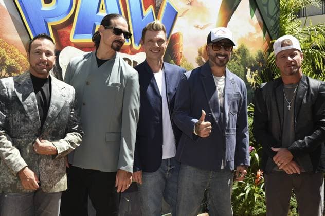 AJ McLean, Nick Carter, Kevin Richardson, Howie Dorough , Brian Littrell at arrivals for PAW PATROL: THE DINO MOVIE Global Premiere, Paramount Theater, Los Angeles, CA, August 02, 2026. Photo By: Elizabeth Goodenough Everett Collection PAW PATROL: THE DINO MOVIE Global Premiere PUBLICATIONXNOTxINxCANxCHNxFRAxITAxJPNxNORxPOLxRUSxESPxUKxUSA
