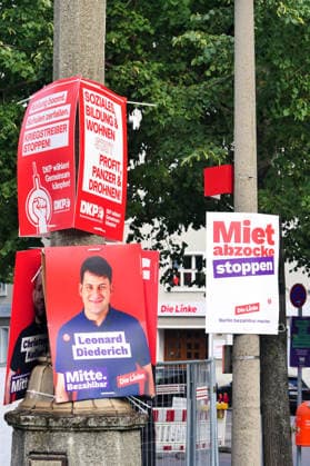 02.07.2026, Berlin - Deutschland. Wahlplakate zur Wahl in Berlin im September 2026. *** July 2, 2026, Berlin, Germany: Campaign posters for the September 2026 election in Berlin