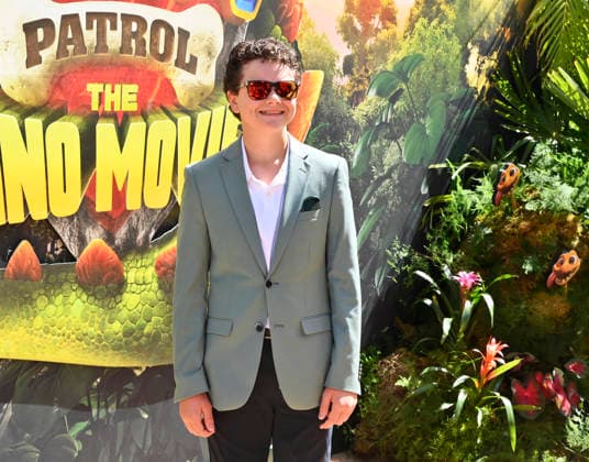 Cast member William Desrosiers attends the global premiere of the computer animated animal adventure Paw Patrol: The Dino Movie at the Paramount Picture Studio lot in Los Angeles on Sunday, August 2, 2026. Storyline: The Paw Patrol lands on a mysterious dinosaur island after a storm, where they meet Rex, a stranded pup. When Humdinger s reckless mining triggers a volcano, the team faces their biggest rescue mission yet to save the island.  LAP2026080201 JIMxRUYMEN