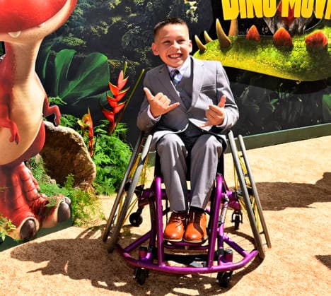 Cast member Hayden Chemberlen attends the global premiere of the computer animated animal adventure Paw Patrol: The Dino Movie at the Paramount Picture Studio lot in Los Angeles on Sunday, August 2, 2026. Storyline: The Paw Patrol lands on a mysterious dinosaur island after a storm, where they meet Rex, a stranded pup. When Humdinger s reckless mining triggers a volcano, the team faces their biggest rescue mission yet to save the island.  LAP2026080212 JIMxRUYMEN