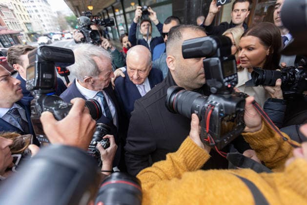 ALAN JONES COURT, Former radio broadcaster Alan Jones arrives at Downing Centre Local Court in Sydney, Monday, August 3, 2026. Former radio broadcaster Alan Jones faces 35 charges related to a series of alleged sexual touching incidents against nearly a dozen men between 2001 and 2019. ( NO ARCHIVING Sydney New South Wales Australia  Copyright: xDamianxShawx 20260803167468970210