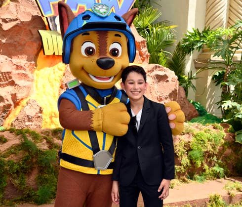 Cast member Rain Janjua attends the global premiere of the computer animated animal adventure Paw Patrol: The Dino Movie at the Paramount Picture Studio lot in Los Angeles on Sunday, August 2, 2026. Storyline: The Paw Patrol lands on a mysterious dinosaur island after a storm, where they meet Rex, a stranded pup. When Humdinger s reckless mining triggers a volcano, the team faces their biggest rescue mission yet to save the island.  LAP2026080229 JIMxRUYMEN