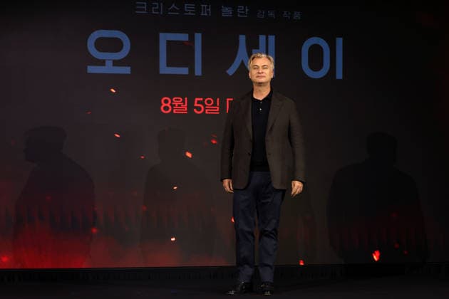 Nolan, Damon, Theron, Thomas attend press conference for The Odyssey in Seoul British-American director Christopher Nolan poses for photos during a press conference for the film The Odyssey in Seoul, South Korea, on August 03, 2026. The epic fantasy, based on Homer s ancient Greek poem, follows the hero Odysseus on his perilous journey home after the Trojan War. Seoul South Korea  Copyright: xMatrixxImages JungxUi-Chelx
