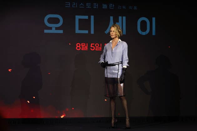 Nolan, Damon, Theron, Thomas attend press conference for The Odyssey in Seoul South African actress Charlize Theron poses for photos during a press conference for the film The Odyssey in Seoul, South Korea, on August 03, 2026. The epic fantasy, based on Homer s ancient Greek poem, follows the hero Odysseus on his perilous journey home after the Trojan War. Seoul South Korea  Copyright: xMatrixxImages JungxUi-Chelx