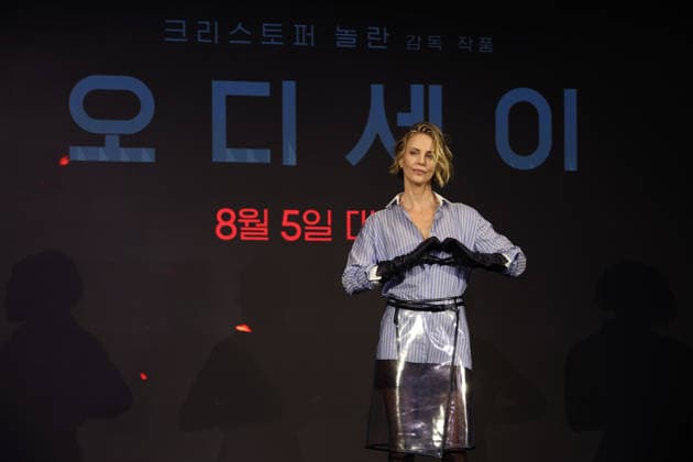 Nolan, Damon, Theron, Thomas attend press conference for The Odyssey in Seoul South African actress Charlize Theron poses for photos during a press conference for the film The Odyssey in Seoul, South Korea, on August 03, 2026. The epic fantasy, based on Homer s ancient Greek poem, follows the hero Odysseus on his perilous journey home after the Trojan War. Seoul South Korea  Copyright: xMatrixxImages JungxUi-Chelx