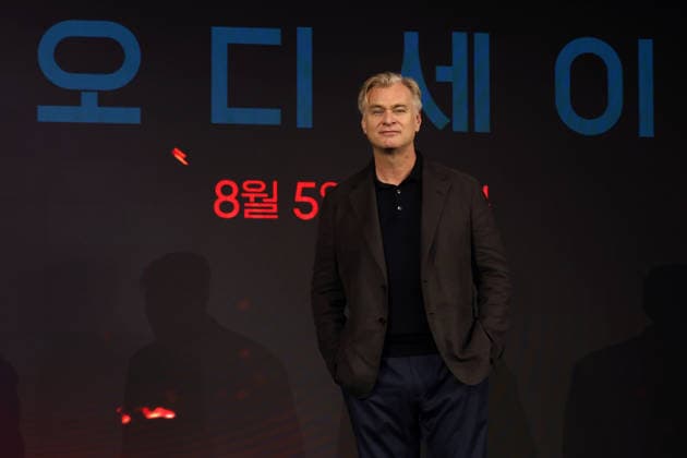 Nolan, Damon, Theron, Thomas attend press conference for The Odyssey in Seoul British-American director Christopher Nolan poses for photos during a press conference for the film The Odyssey in Seoul, South Korea, on August 03, 2026. The epic fantasy, based on Homer s ancient Greek poem, follows the hero Odysseus on his perilous journey home after the Trojan War. Seoul South Korea  Copyright: xMatrixxImages JungxUi-Chelx