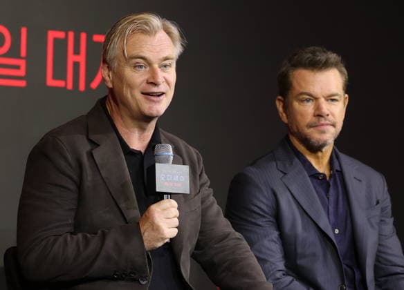 Hollywood director Christopher Nolan in Seoul Hollywood director Christopher Nolan in Seoul Hollywood director Christopher Nolan (L) responds to reporters questions during a publicity event for the new movie The Odyssey in Seoul on Aug. 3, 2026. The movie will be released in South Korea on Aug. 5. (Yonhap) 2026-08-03 13:41:17 < 1980-2026 YONHAPNEWS AGENCY. .> ¼­¿ïÆ¯º°½Ã EDITORIAL USE ONLY  Copyright: xx PYH2026080309910034400 YonhapxNewsx yonphotos255196