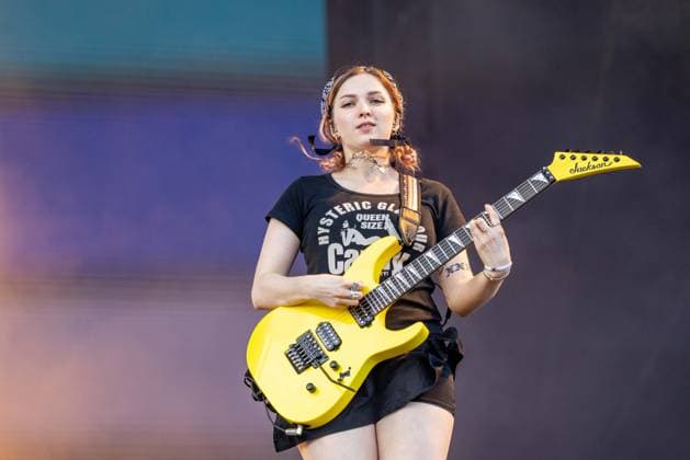August 2, 2026, Chicago, Illinois, USA: MEG MILLS of Turnstile during the Lollapalooza Music Festival at Grant Park in Chicago, Illinois Chicago USA  - ZUMAs135 20260802_zap_s135_120 Copyright: xDanielxDeSloverx