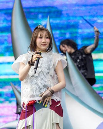 August 2, 2026, Chicago, Illinois, USA: IKURA of Japanese musical duo Yoasobi during the Lollapalooza Music Festival at Grant Park in Chicago, Illinois Chicago USA  - ZUMAs135 20260802_zap_s135_175 Copyright: xDanielxDeSloverx