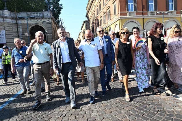 Bologna Massacre Remembrance Day Ceremony - Bologna Family members of victims attend the 46th anniversary commemoration of the Bologna Massacre during Remembrance Day in Bologna, Italy on August 2, 2024, honoring the 85 killed and over 200 injured in the 1974 bombing. Photo by Gianni Schicchi IPA ABACAPRESS.COM Bologna  Copyright: xSchicchixGianni IPA ABACAx