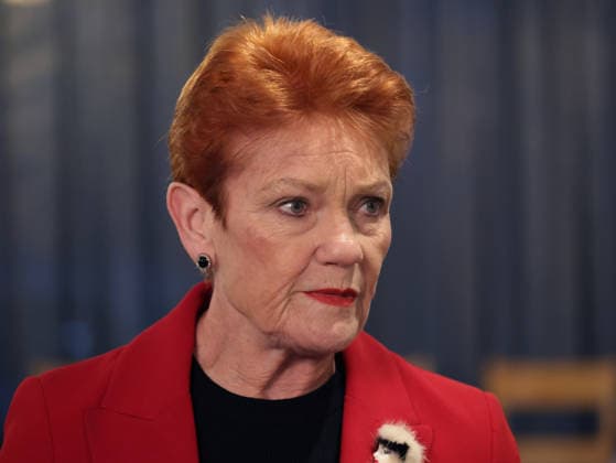 PAULINE HANSON MEET THE CANDIDATES, Pauline Hanson arrives at a venue in Hawthorn, to Meet One Nation Candidates in Melbourne, Monday, August 3, 2026. ( NO ARCHIVING MELBOURNE VICTORIA AUSTRALIA  Copyright: xDAVIDxCROSLINGx 20260803148103628119