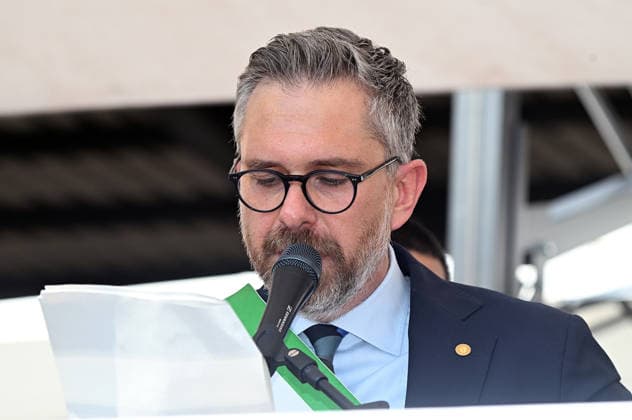 August 2, 2026, Bologna, Italia, Italy: Mayor of Bologna Matteo Lepore during the demonstration for the 46th anniversary of the Bologna massacre, Bologna, 02 08 2026 Bologna Italy  - ZUMAa289 20260802_zia_a289_033 Copyright: xAleandroxBiagiantix xAgfx