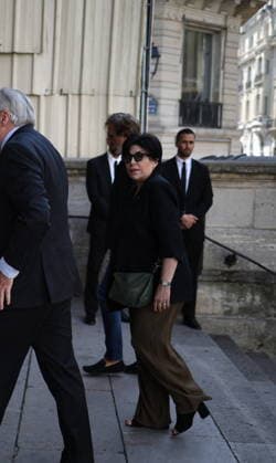 French Singer and pianist Marie-Paule Belle Funeral - Paris Liane Foly arriving at the funeral ceremony for French singer and pianist Marie-Paule Belle at Saint Roch church in Paris, France on August 3, 2026. She died from breast cancer at age 80 on July 25, 2026, in Neuilly-sur-Seine. She was best known for her 1976 hit song La Parisienne ». Photo by Raphael Lafargue ABACAPRESS.COM Paris Ile-de-France France  Copyright: xLafarguexRaphael ABACAx