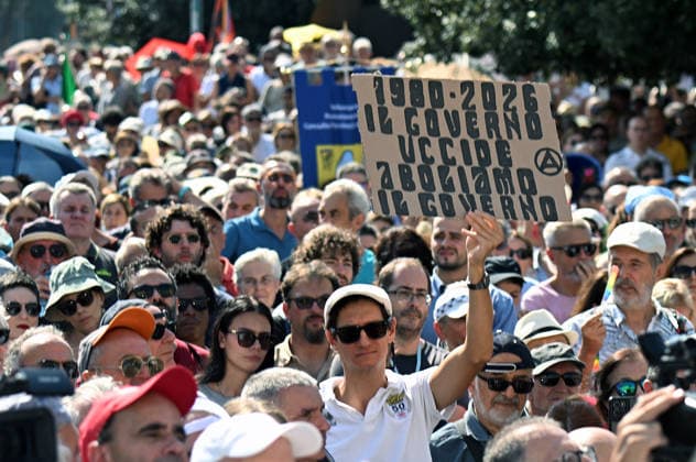 August 2, 2026, Bologna, Italia, Italy: Some participants in the demonstration for the 46th anniversary of the Bologna massacre, Bologna, 02 08 2026 Bologna Italy  - ZUMAa289 20260802_zia_a289_047 Copyright: xAleandroxBiagiantix xAgfx