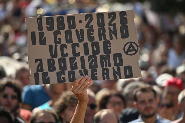 August 2, 2026, Bologna, Italia, Italy: Some participants in the demonstration for the 46th anniversary of the Bologna massacre, Bologna, 02 08 2026 Bologna Italy  - ZUMAa289 20260802_zia_a289_049 Copyright: xAleandroxBiagiantix xAgfx