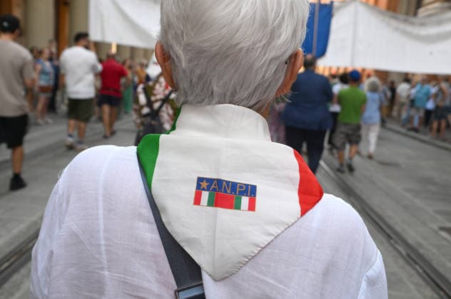August 2, 2026, Bologna, Italia, Italy: Some participants in the demonstration for the 46th anniversary of the Bologna massacre, Bologna, 02 08 2026 Bologna Italy  - ZUMAa289 20260802_zia_a289_076 Copyright: xAleandroxBiagiantix xAgfx
