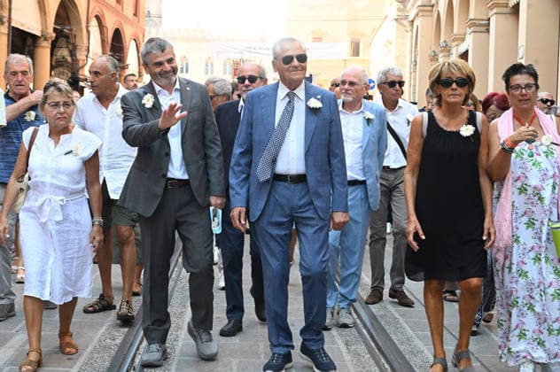 August 2, 2026, Bologna, Italia, Italy: Paolo Lambertini, President of the Association of the Victims of August 2nd, during the demonstration for the 46th anniversary of the Bologna massacre, Bologna, 02 08 2026 Bologna Italy  - ZUMAa289 20260802_zia_a289_080 Copyright: xAleandroxBiagiantix xAgfx