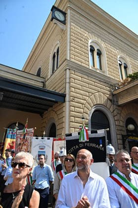 August 2, 2026, Bologna, Italia, Italy: Some participants in the demonstration for the 46th anniversary of the Bologna massacre, Bologna, 02 08 2026 Bologna Italy  - ZUMAa289 20260802_zia_a289_086 Copyright: xAleandroxBiagiantix xAgfx