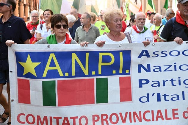 August 2, 2026, Bologna, Italia, Italy: Some participants in the demonstration for the 46th anniversary of the Bologna massacre, Bologna, 02 08 2026 Bologna Italy  - ZUMAa289 20260802_zia_a289_101 Copyright: xAleandroxBiagiantix xAgfx