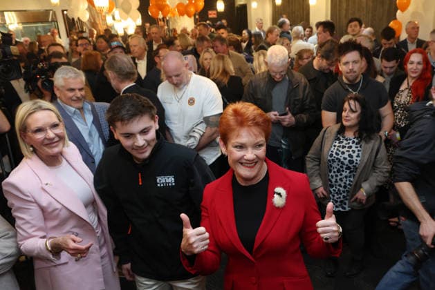 PAULINE HANSON MEET THE CANDIDATES, Pauline Hanson at a venue in Hawthorn, to Meet One Nation Candidates at a function in Melbourne, Monday, August 3, 2026. ( NO ARCHIVING MELBOURNE VICTORIA AUSTRALIA  Copyright: xDAVIDxCROSLINGx 20260803129336079774