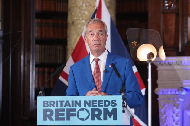. 03 08 2026. London, United Kingdom. Reform UK Press Conference. Reform UK hold press conference in Westminster with party leader Nigel Farage and Zia Yusuf.  xMartynxWheatleyx xi-Imagesx IIM-26936-0006