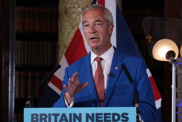 . 03 08 2026. London, United Kingdom. Reform UK Press Conference. Reform UK hold press conference in Westminster with party leader Nigel Farage and Zia Yusuf.  xMartynxWheatleyx xi-Imagesx IIM-26936-0010